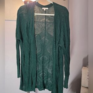 Skies Are Blue Forest Green Cardigan